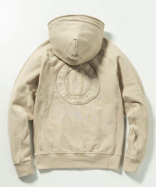 【1PIU1UGUALE3 RELAX】フラッフィーニットサークルフーディー 1PIU1UGUALE3 RELAX】KNIT ZIP P/Kニットジップパーカー