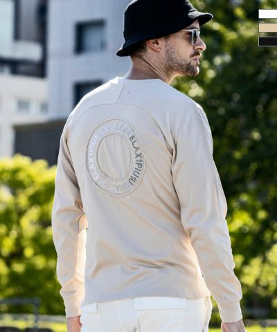 1PIU1UGUALE3 RELAX(ウノピゥウノウグァーレトレ リラックス)サークルロングTシャツ