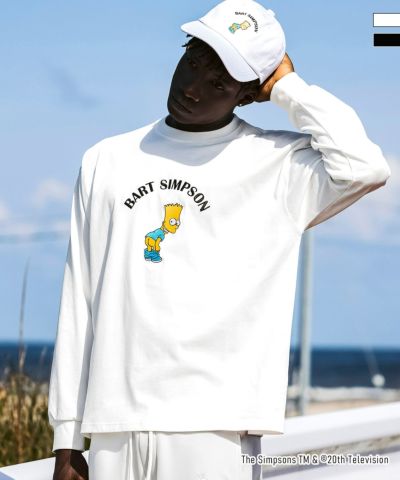 1PIU1UGUALE3 RELAX(ウノピゥウノウグァーレトレ リラックス)/The Simpsons/バート・シンプソン/ロングTシャツ