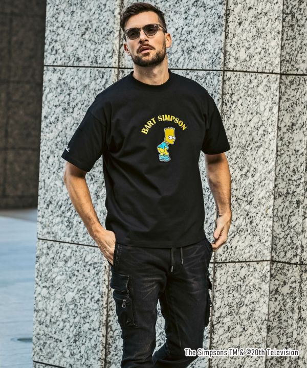 注目■1PIU1UGUALE3 RELAX■× THE SIMPSONSコラボ 半袖Tシャツ 1PIU1UGUALE3 RELAX The Simpsons Tシャツ メンズ 半袖