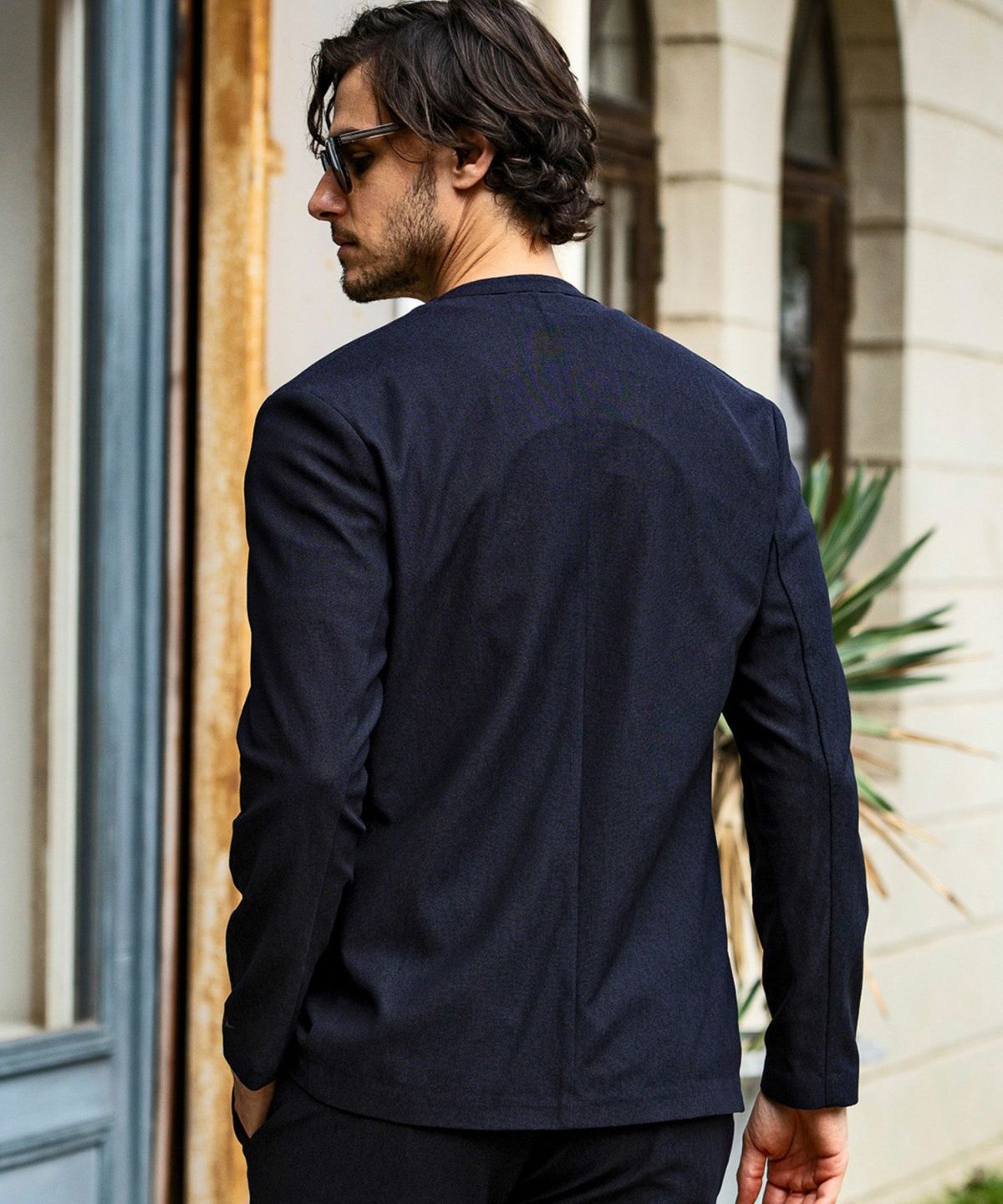 1PIU1UGUALE3 RELAX ウノピゥウノウグァーレトレ リラックス テックリーノノーカラージャケット メンズ テーラード スーツ 春夏 きれいめ 1PIU1UGUALE3 RELAX(ウノピゥウノウグァーレトレ リラックス)テック