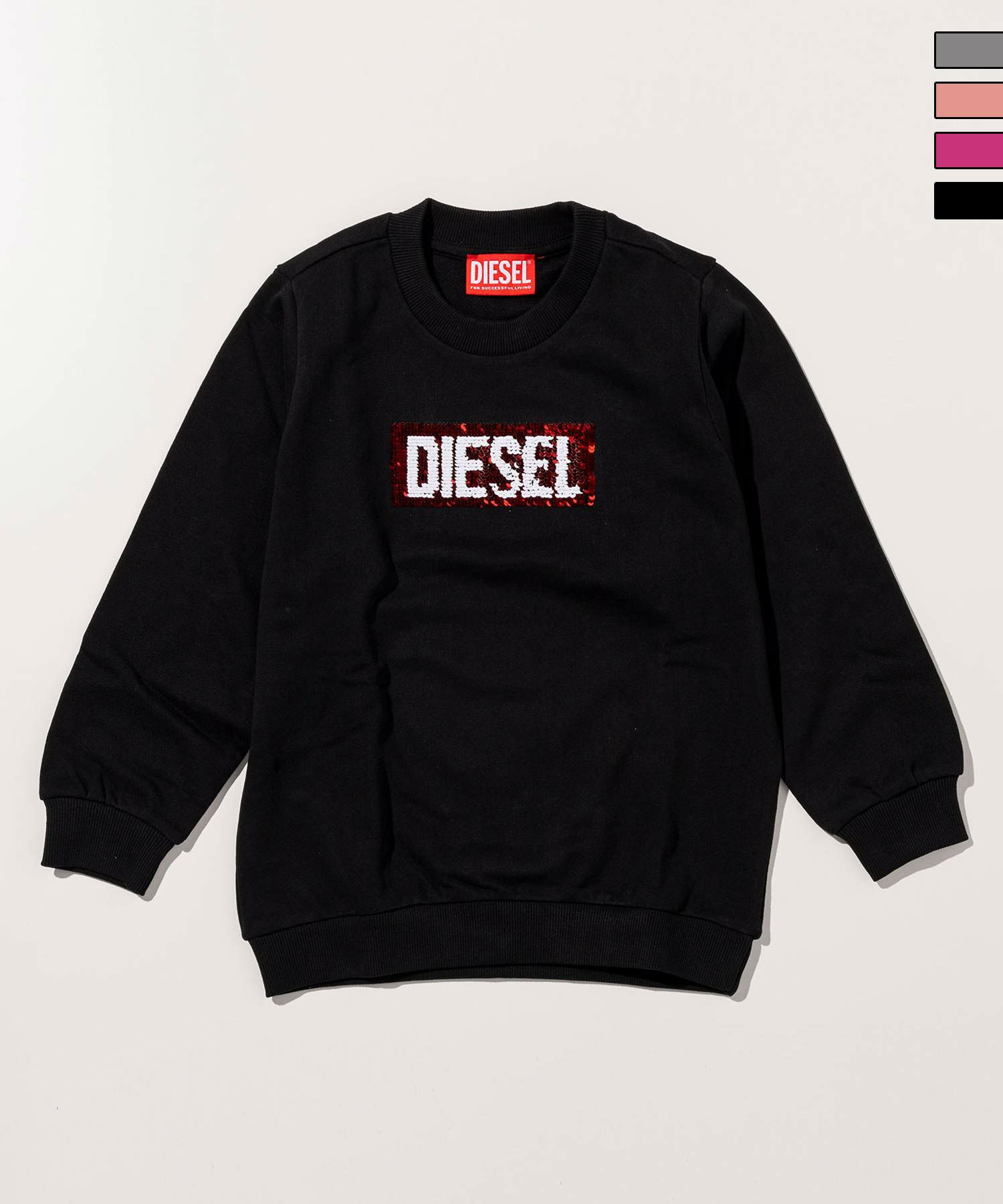 DIESEL ディーゼル F-CROSSETTE ワンポイントロゴ刺繍変形スウェット 