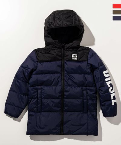 DIESEL（ディーゼル）Kids & Junior ブランドロゴダウンジャケットコート
