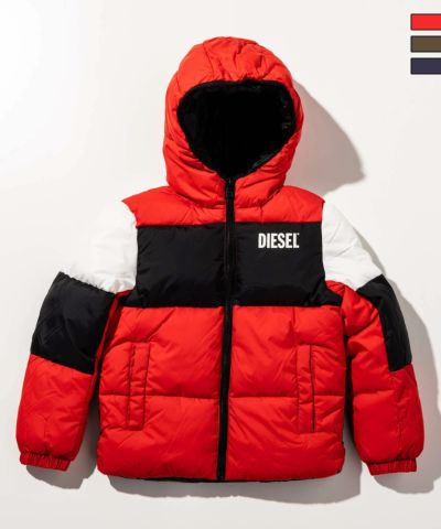 DIESEL（ディーゼル）Kids & Junior ブランドロゴ中綿ジャケットコート