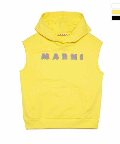 MARNI(マルニ)Kids & Junior ブランドロゴノースリーブフーディーパーカープルオーバー