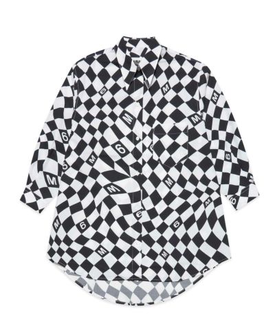 MM6 Maison Margiela(エムエムシックス)Kids & Junior ブランドロゴ長袖シャツワンピース
