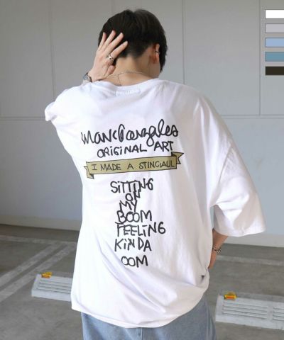 MARK GONZALES ARTWORK COLLECTION(マーク ゴンザレス)フロント / バックプリント ワンポイント刺繍 モチーフ ビッグシルエットTシャツ ユニセックス カットソー