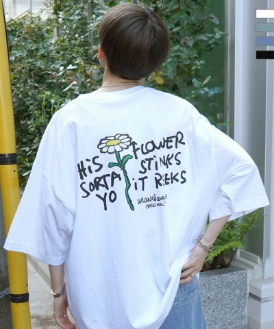 MARK GONZALES ARTWORK COLLECTION(マーク ゴンザレス)フロント / バックプリント ワンポイント刺繍 モチーフ ビッグシルエットTシャツ ユニセックス カットソー