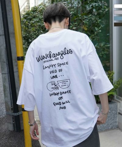 MARK GONZALES ARTWORK COLLECTION(マーク ゴンザレス)フロント / バックプリント ワンポイント刺繍 モチーフ ビッグシルエットTシャツ ユニセックス カットソー