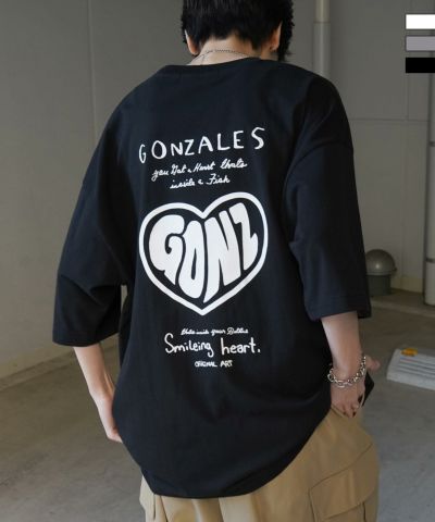 MARK GONZALES ARTWORK COLLECTION(マーク ゴンザレス)フロント バックプリント ワンポイント刺繍 モチーフ ビッグシルエットTシャツ ユニセックス カットソー