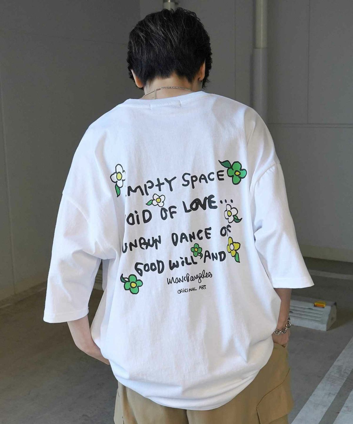 マークゴンザレス　直筆アートワーク　mark gonzales 額装済み whiteA_1.jpg