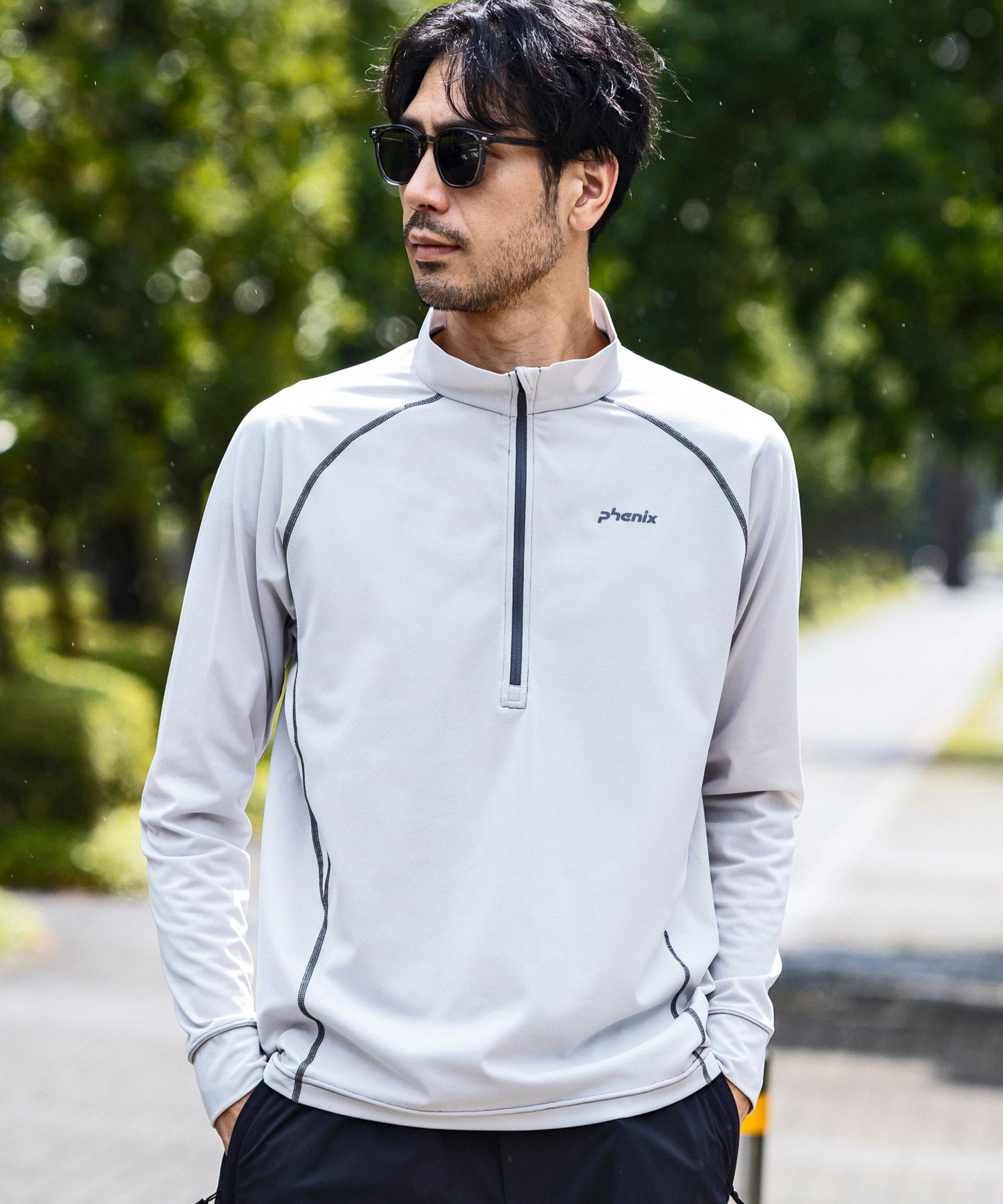 phenix outdoor(フェニックスアウトドア)HALF ZIP LONG SLEEVE T