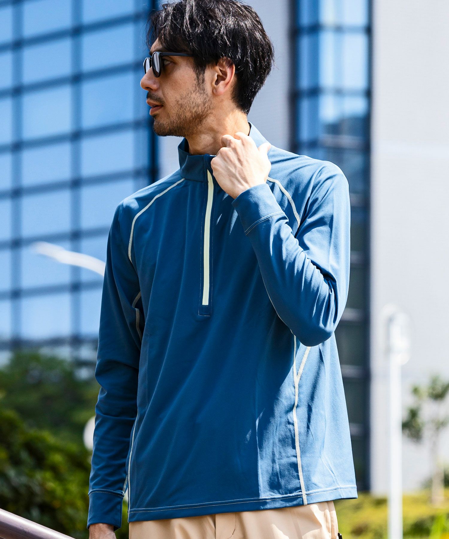 phenix outdoor(フェニックスアウトドア)HALF ZIP LONG SLEEVE T