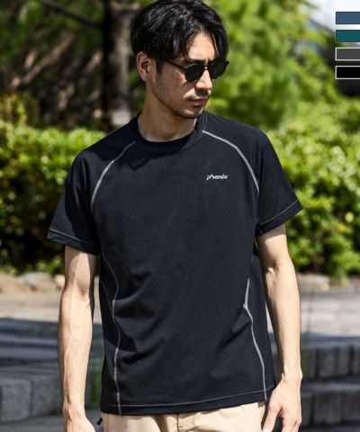 phenix OUTDOOR(フェニックスアウトドア)CREW NECK SHORT SLEEVE T-SHIRTS クルーネック半袖Tシャツ(速乾/ストレッチ/日焼け防止/快適/抗菌/防臭)