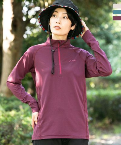 phenix outdoor(フェニックスアウトドア)HALF ZIP LONG SLEEVE T-SHIRTS ハーフジップ長袖Tシャツ(速乾/ストレッチ/快適/抗菌/防臭)