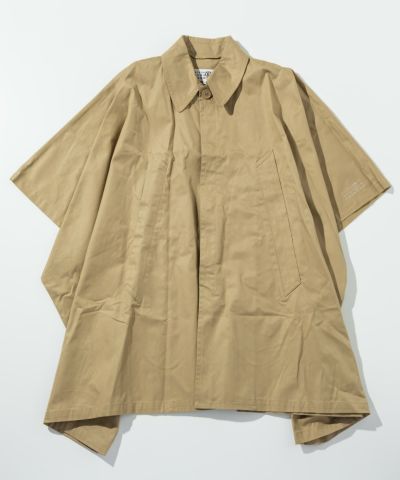 MM6 Maison Margiela(エムエムシックス)Kids & Junior ワンポイントブランドロゴ襟付きポンチョ