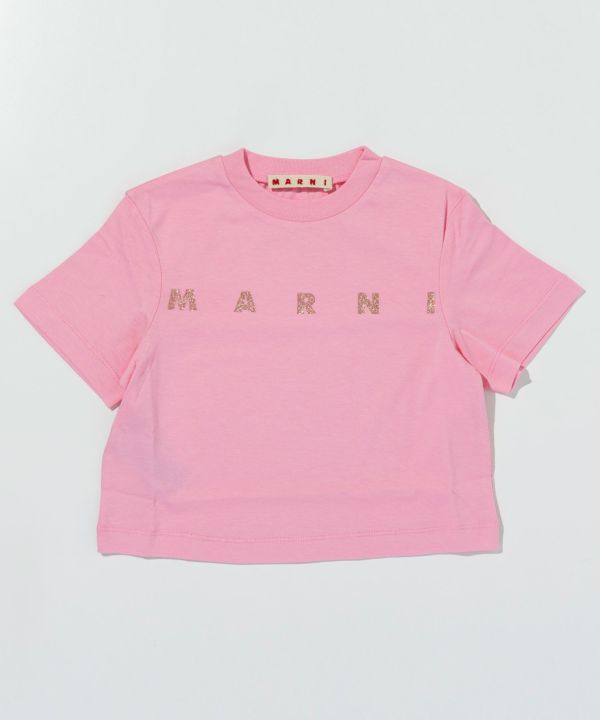 【美品】マルニ MARNI マルニキッズ ピンクロゴ 半袖Tシャツ サイズ10Y MARNI KIDS マルニ キッズ Tシャツ M01027 M00NE レディース