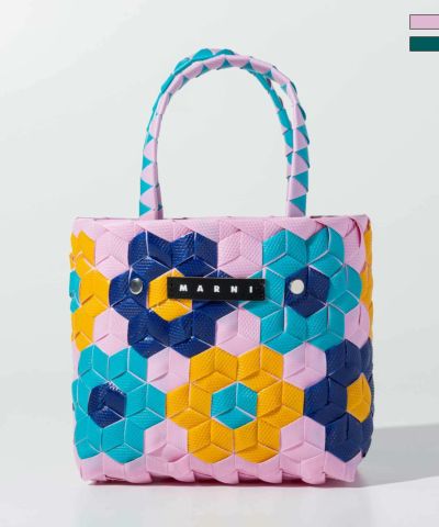 MARNI(マルニ)Kids & Junior ブランドロゴフラワーかごハンドバッグ