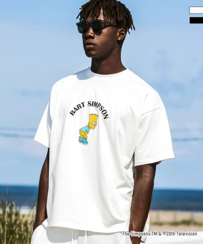 1PIU1UGUALE3 RELAX(ウノピゥウノウグァーレトレ リラックス)/The Simpsons/バート・シンプソン/半袖Tシャツ 6月上旬お届け