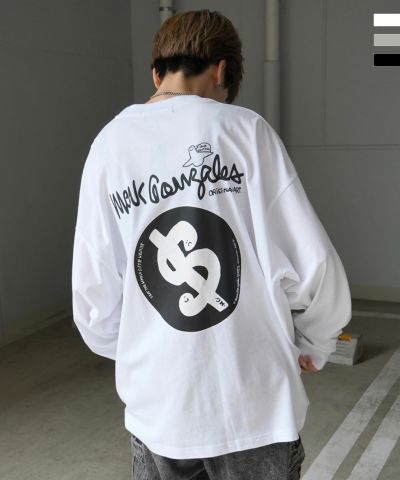 MARK GONZALES ARTWORK COLLECTION(マーク ゴンザレス)ワンポイント刺繍 / バックプリント / 袖プリント ビッグシルエットロンT