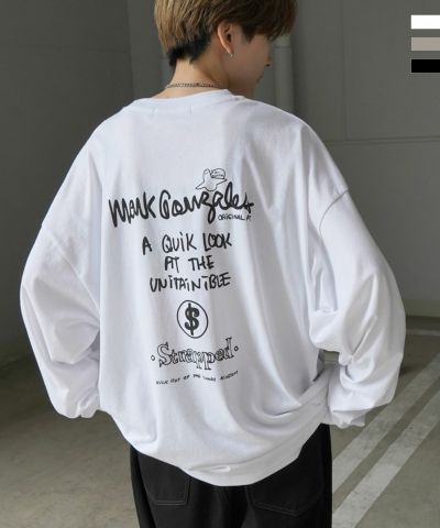 MARK GONZALES ARTWORK COLLECTION(マーク ゴンザレス)ワンポイント刺繍 / バックプリント / 袖プリント ビッグシルエットロンT