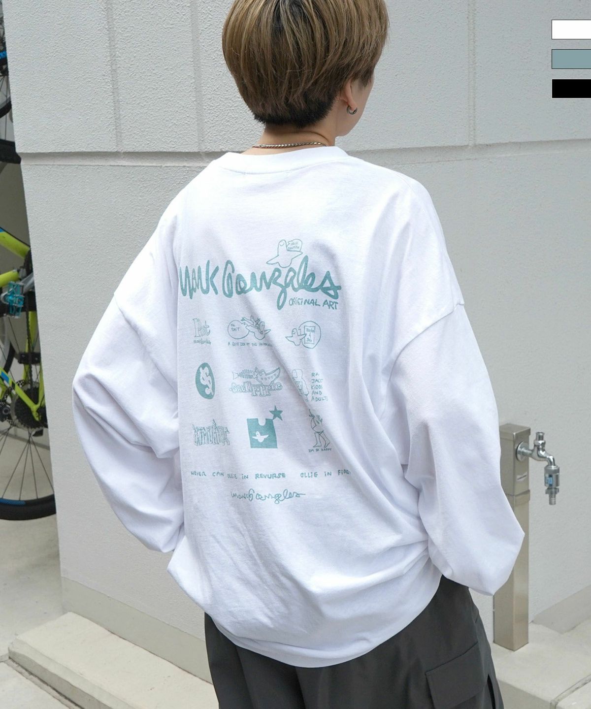 Mark Gonzales(マーク ゴンザレス)ワンポイント刺繍 / バックプリント