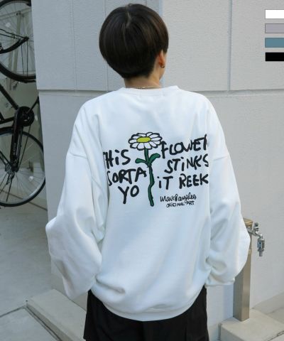 MARK GONZALES ARTWORK COLLECTION(マーク ゴンザレス)ビッグシルエット イラストバックプリント プルオーバースウェット