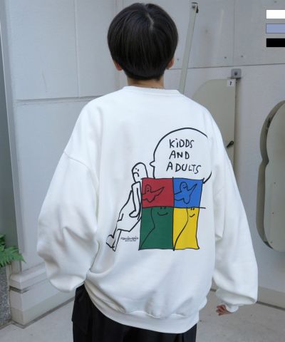 MARK GONZALES ARTWORK COLLECTION(マーク ゴンザレス)ビッグシルエット イラストバックプリント プルオーバースウェット