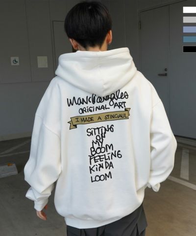 MARK GONZALES ARTWORK COLLECTION(マーク ゴンザレス) ビッグシルエット イラストバックプリント プルオーバーパーカー