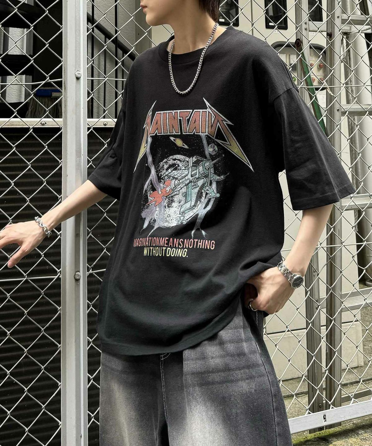 DIESEL ディーゼル ダメージ加工 Tシャツ XL グレー グランジ y2K DIESEL ディーゼル ダメージ加工 Tシャツ XL グレー グランジ y2K