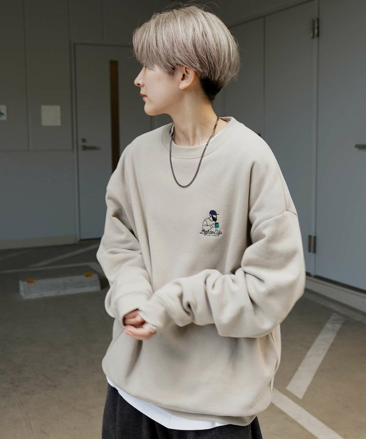 ILL'S（イルズ）ワンポイント刺繍ロゴ おじ デイリー