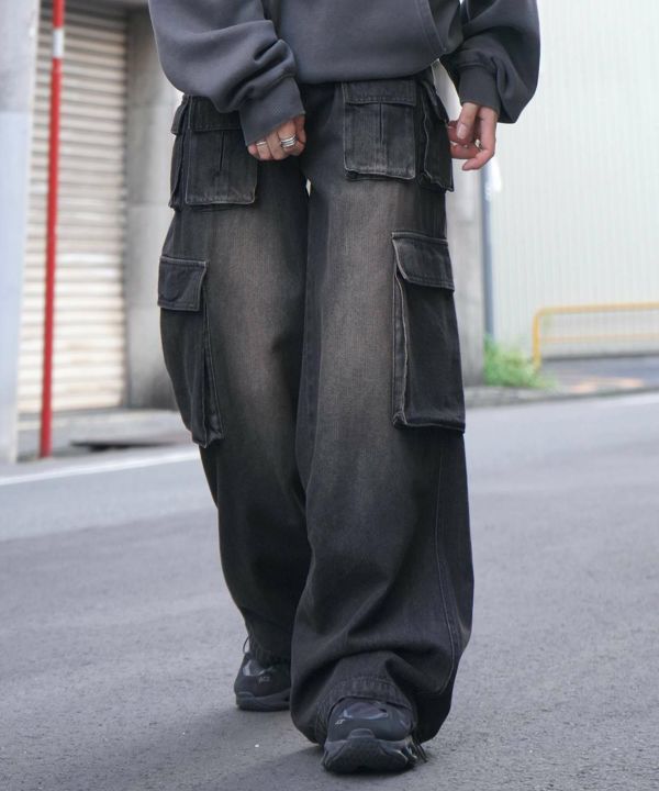 SLOWGUN スロウガン gimmick カーゴパンツ 2 黒 y2k ILL'S（イルズ）ヴィンテージメイク レトロライク Y2Kグランジ