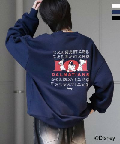 ILL'S（イルズ）ディズニーシリーズ ワンポイント刺繍 バックプリント ビッグシルエットプルオーバー クルースウェット ユニセックス