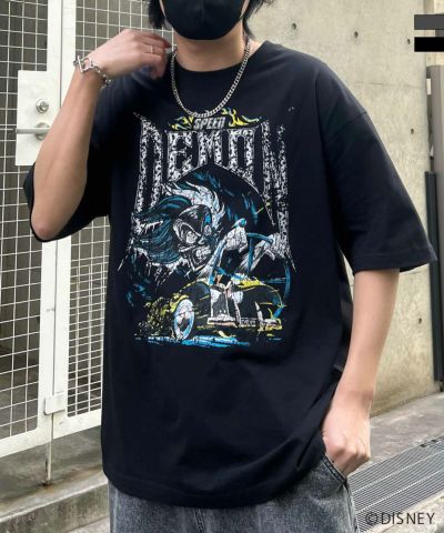 ILL'S（イルズ）Disney ディズニー Villains ヴィランズ ヴィンテージライク ピグメント加工 ビッグシルエット 半袖プリントTシャツ カットソー ユニセックス