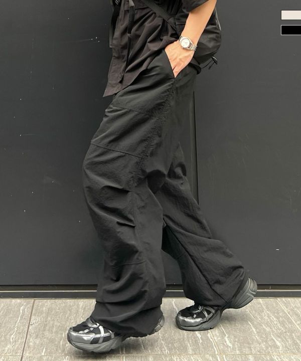 black&white ポケット ラインストーンパンツ 2 紺