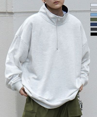 Confirm(コンファーム)ビッグシルエット ベーシック ハーフジッププルオーバースウェット