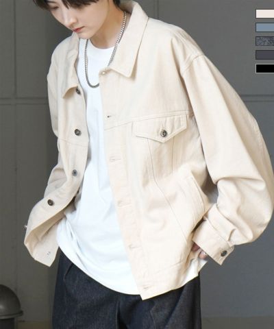 Confirm(コンファーム)ビッグシルエット ヴィンテージライク ケミカルウォッシュ加工 Gジャン デニムジャケット