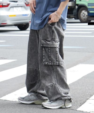 ILL'S（イルズ）マルチポケット ナイロンカーゴパンツ 裾ドローコード