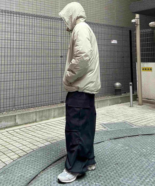 Confirm（コンファーム）2way フード付き ビッグシルエット スタンド