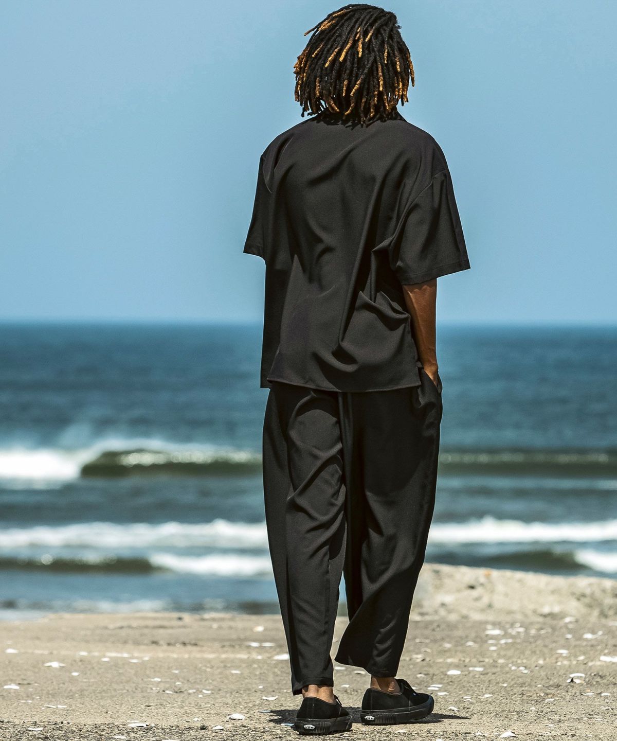 Mark Gonzales(マーク ゴンザレス)パームツリー刺繍ワイドパンツ