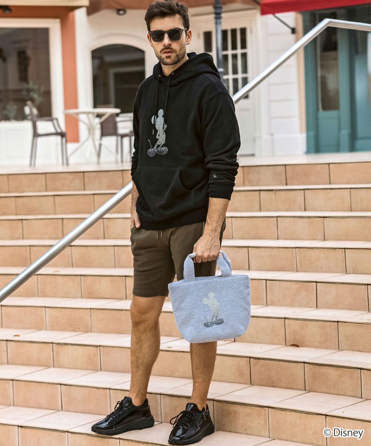 美品ウノアunoaFlower gate sand gray Pique 1PIU1UGUALE3 RELAX(ウノピゥウノウグァーレトレ リラックス