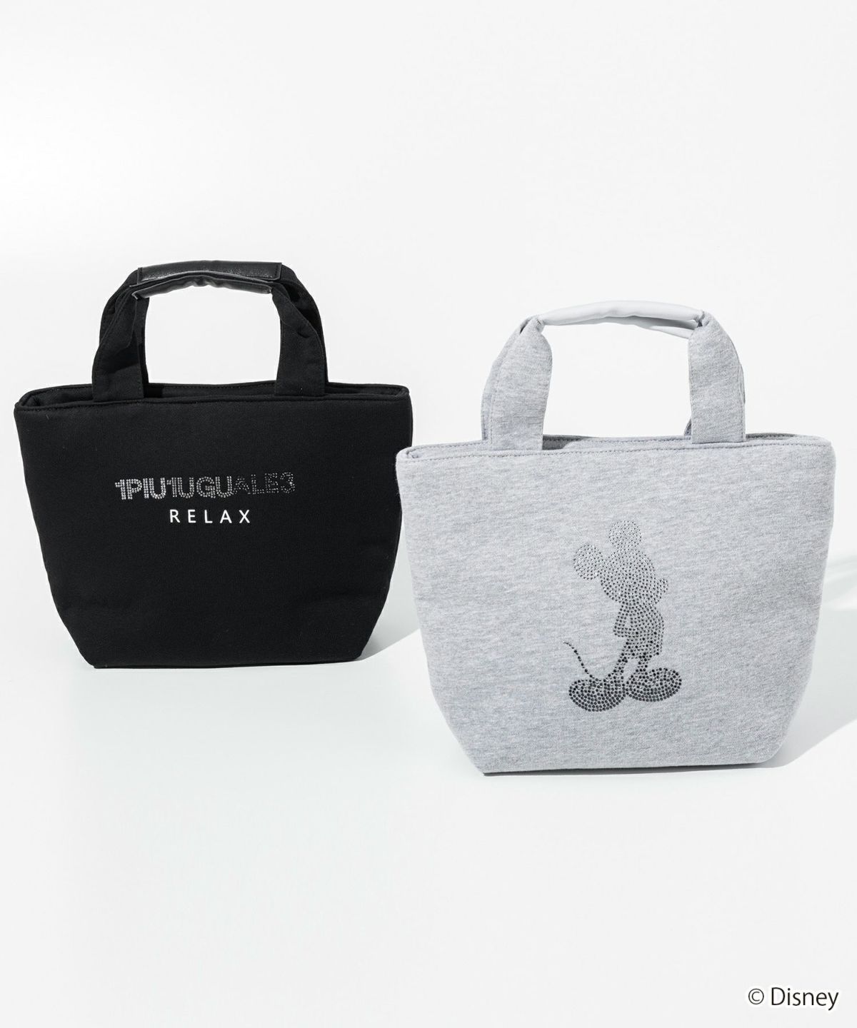 【1PIU1UGUALE3 RELAX】ミッキーマウス ミニトートバッグ 1PIU1UGUALE3 RELAX ミッキーマウス グラデーション刺繍