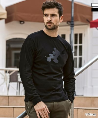 【1PIU1UGUALE3 RELAX】ミッキーマウス ロングTシャツ 1PIU1UGUALE3 RELAX(ウノピゥウノウグァーレトレ リラックス