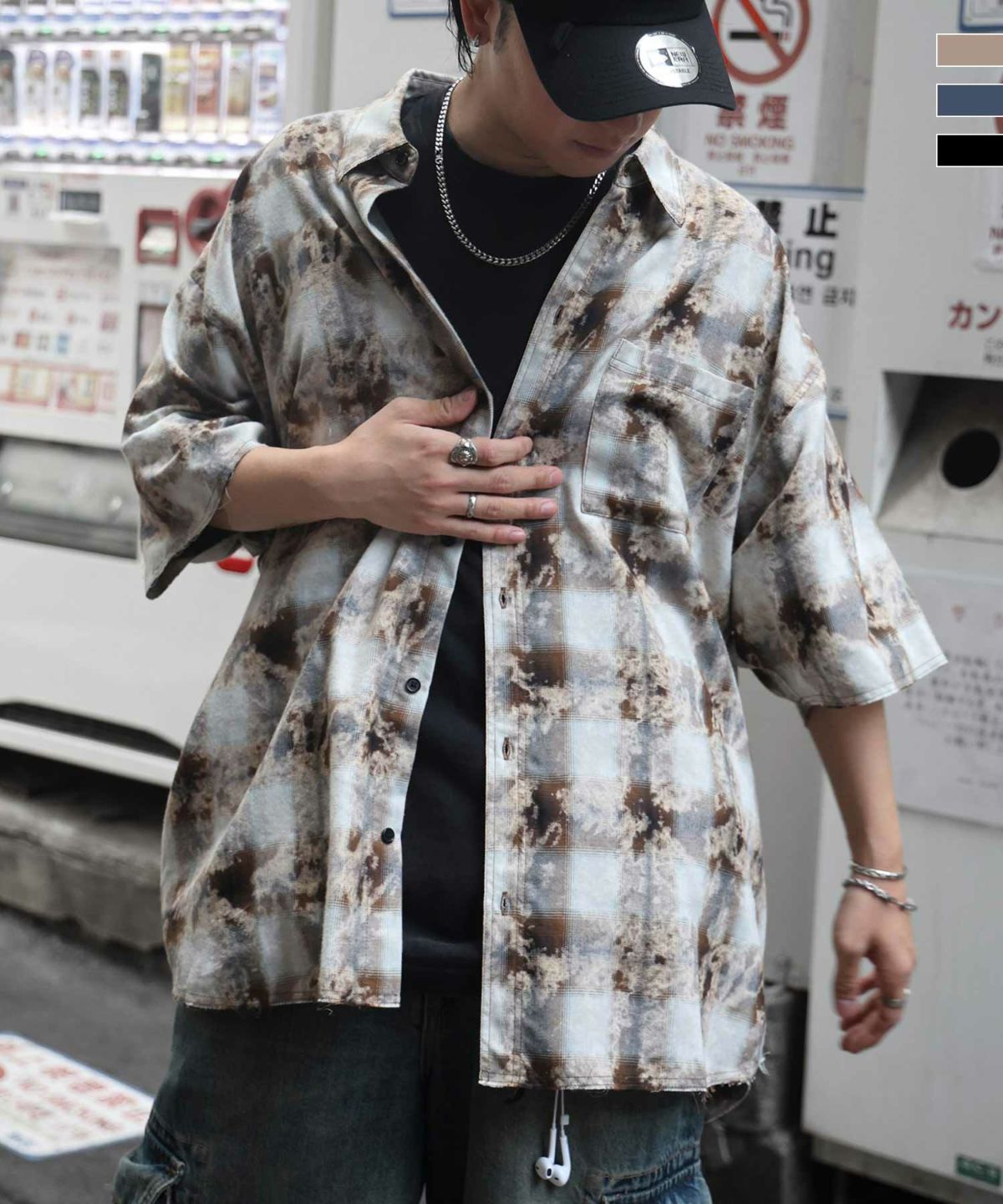 ELECTRIC CO. チェック柄半袖シャツ Lサイズ ELECTRIC CO. チェック柄半袖シャツ Lサイズ