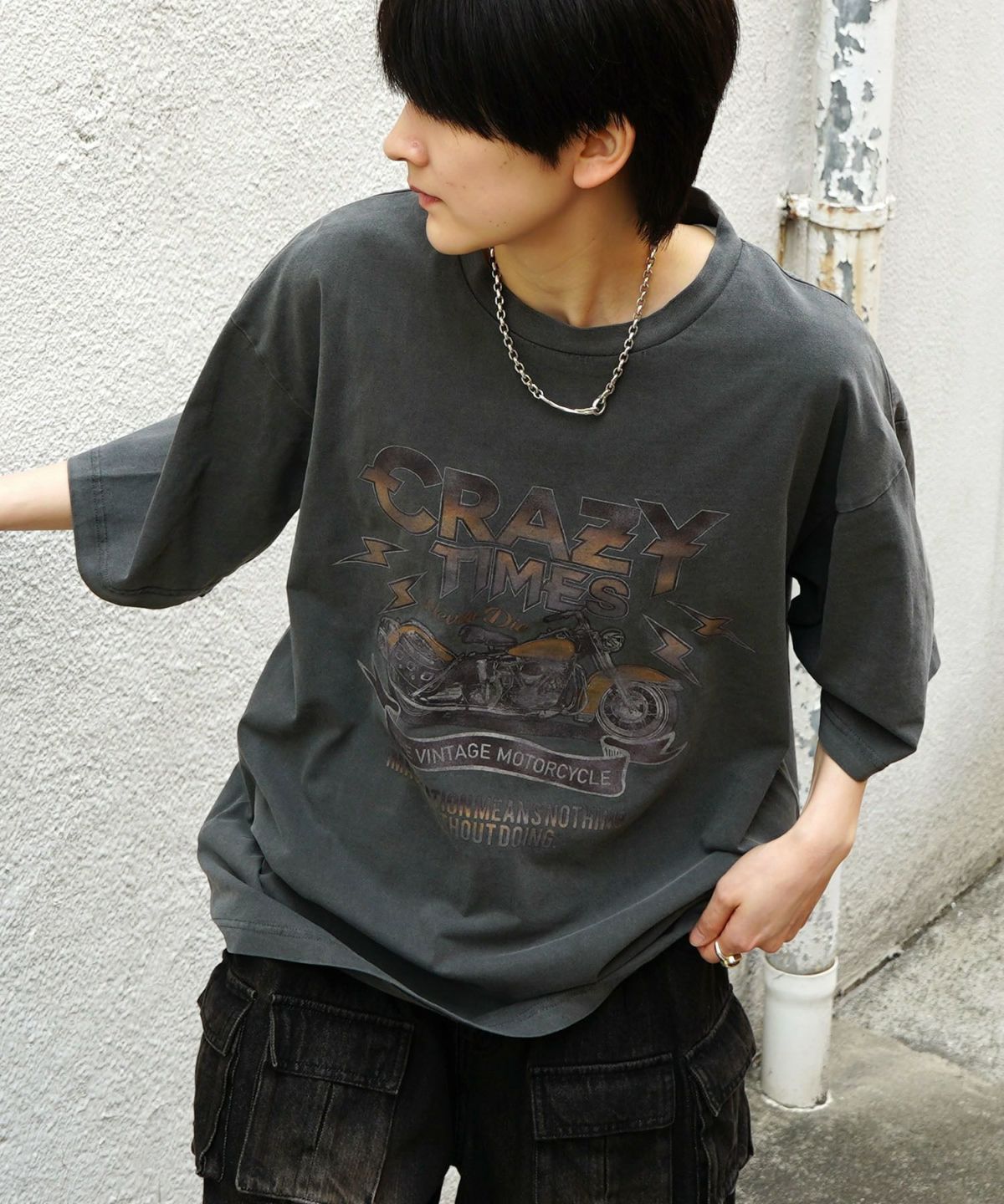 ILL'S(イルズ)バイク ヴィンテージライク ピグメント加工 アメカジ風