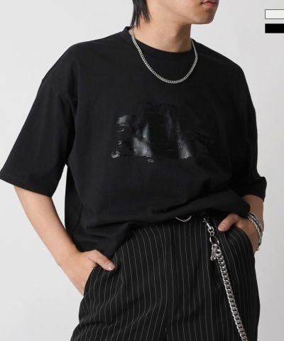 Confirm（コンファーム）アブストラクトグラフィック箔プリント 半袖Tシャツ メンズ レディース