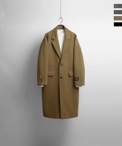 Confirm（コンファーム）ルーズシルエット Plain / British check ベーシックチェスターコート ユニセックス