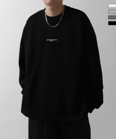 Confirm（コンファーム）ドレープとろみ オーバーサイズ ワンポイント / フロントプリント / バックプリント ビッグシルエット ダンボールニット プルオーバースウェット