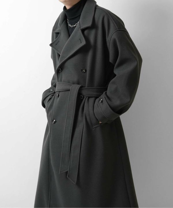 美品 semantic design ウール トレンチコート ラクーンファー 美品 semantic design ウール トレンチコート ラクーンファー