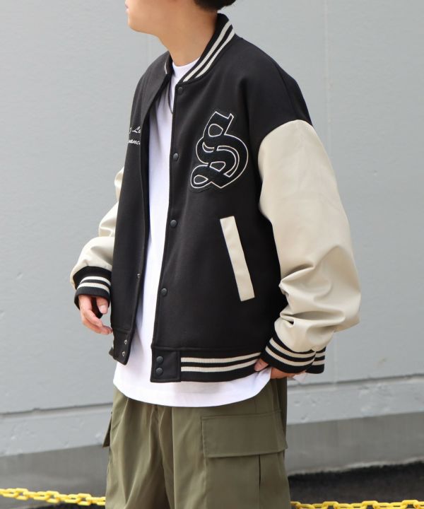 ILL'S（イルズ）サガラワッペン刺繍 ビッグシルエットスタジャン